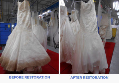 Yellowed Wedding Dress Cleaning