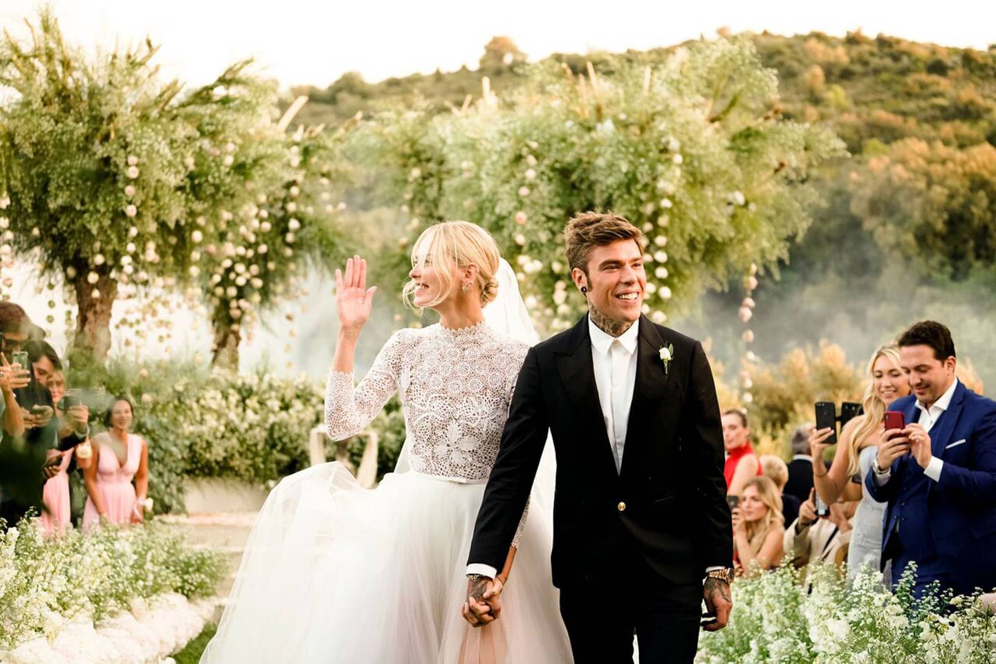 Chiara Ferrangni's 3 Dior Couture Wedding Dresses Took 1,600 Hours