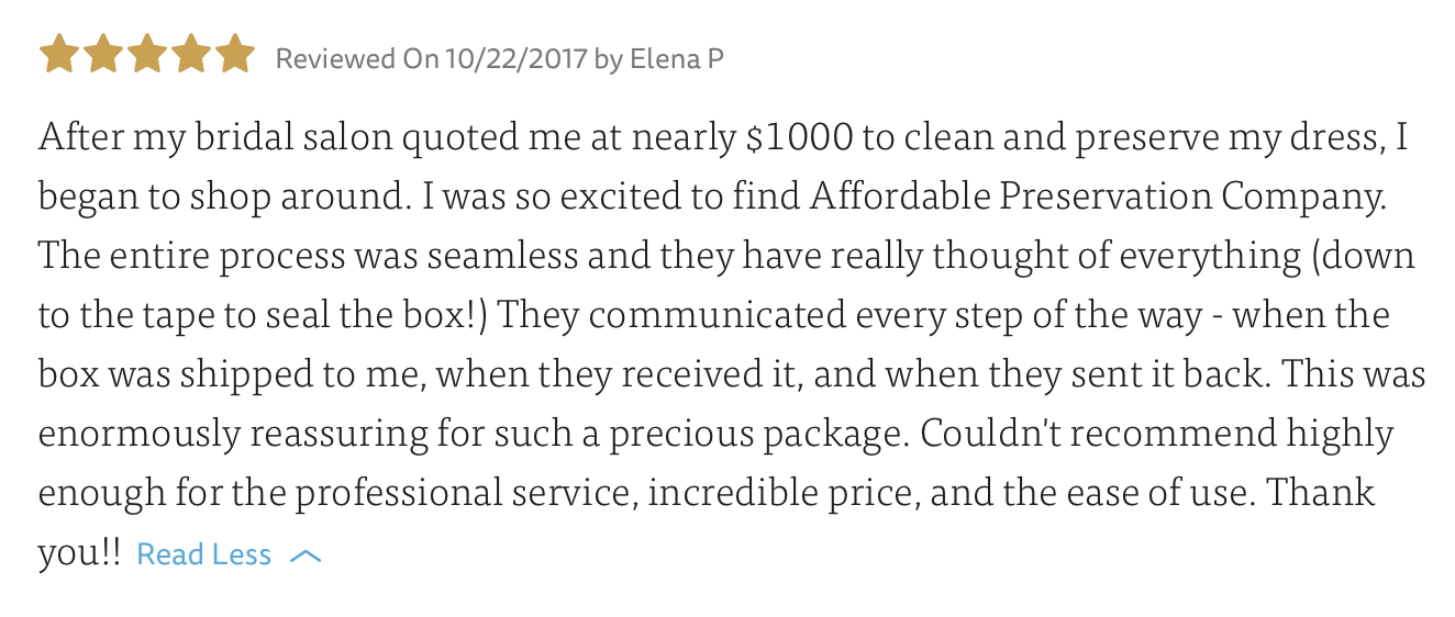 Wedding Dress Preservation Reviews Choosing The Right Company