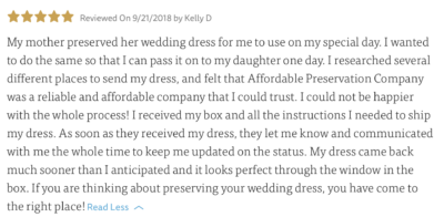 read wedding dress reviews 