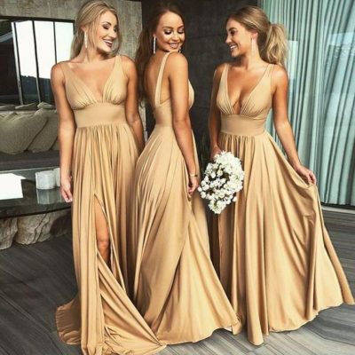 Bridesmaid Dress 2020 Trends Metallic Gold 