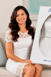 Preserved wedding dress in an acid-free preservation chest